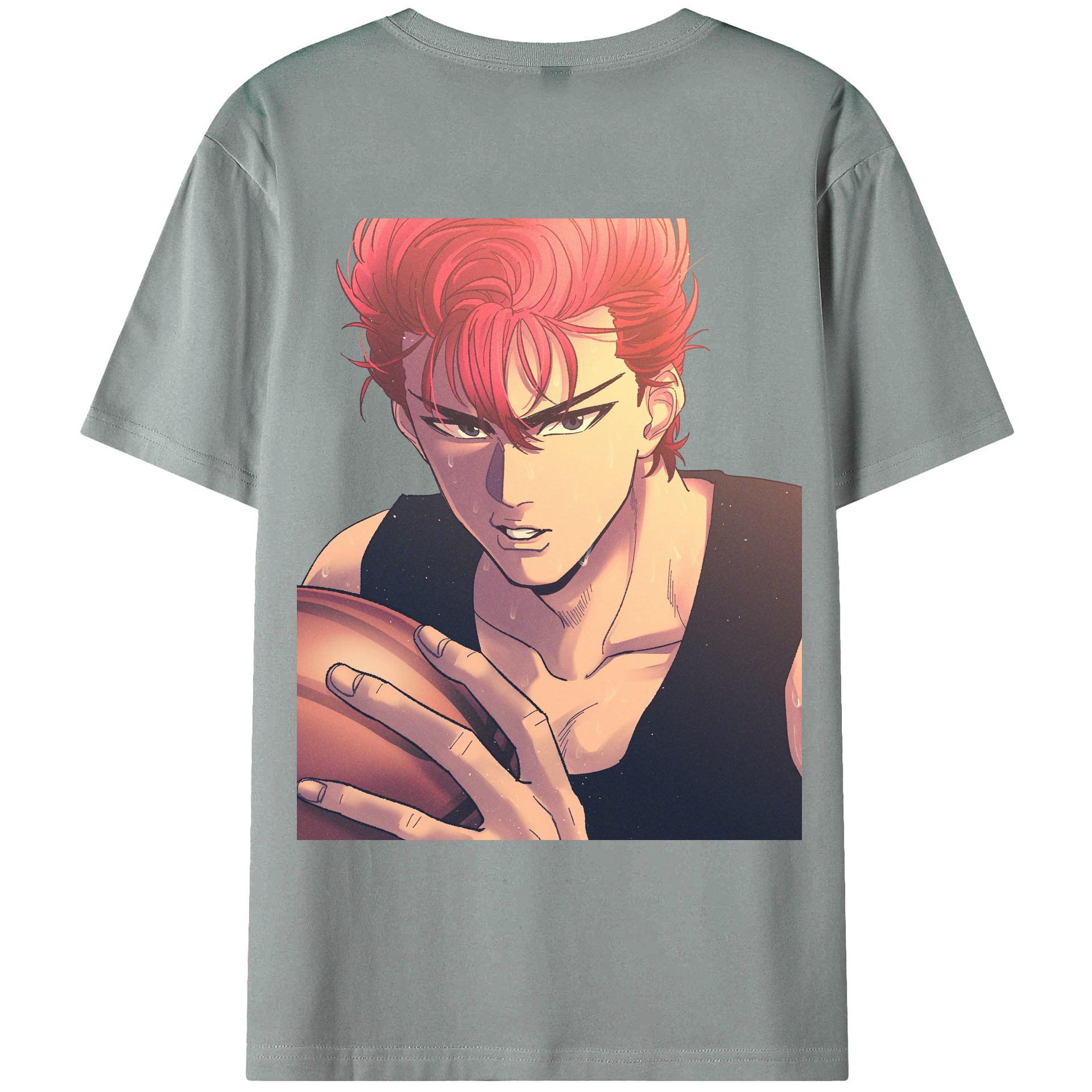 （画像用） SLAM DUNK／スラムダンク 綿100％ メンズ半袖Tシャツ（バックプリント） 通気性